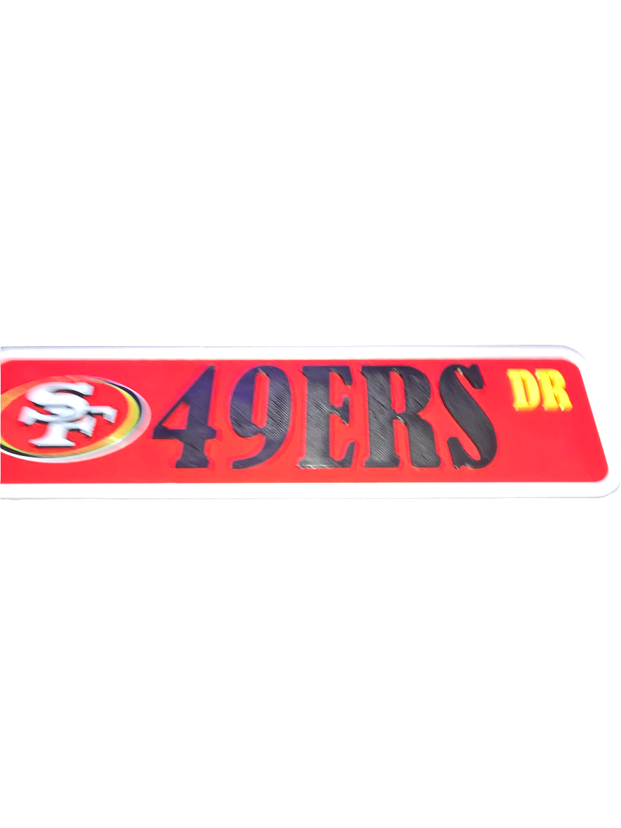 3d 49ers street sign