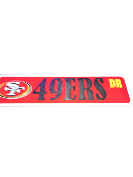 3d 49ers street sign